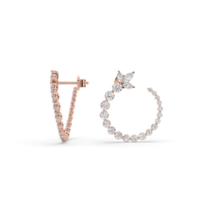 Pendientes de Diamantes de Laboratorio de 2.65 Quilates para Mujer, Certificados por IGI, Corte Marquesa Brillante, Oro de 10K y 14K, Ligeros, Estilo Único, Venta al Por Mayor - Product Image 4