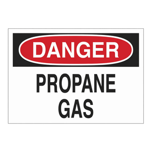 Panneau de signalisation de sécurité au propane Brady DANGER, 7x10 pouces, panneau d'avertissement pour intérieur/extérieur - Product Image 2