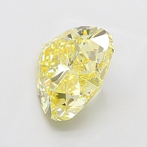 Diamant en forme de cœur de 3,00 carats, jaune intense fantaisie, pureté VVS2, taille excellente, diamant certifié pour bijoux de luxe - Product Image 2