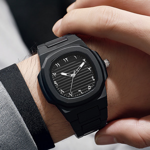 Reloj de Pulsera Casual para Hombre con Esfera Árabe, Reloj de Cuarzo Negro de Lujo para Hombre, Montre Arabe Pour Homme - Product Image 6