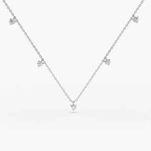 Collar Solitario de Diamantes Naturales Multicolores en Oro de 14k, Colección de Alta Gama para Compromiso y Boda, Corte Brillante de 0.39ct - Product Image 2