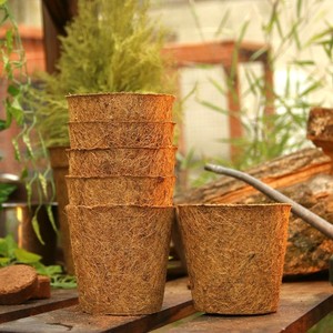 Biodegradable coir pot nursery planting pots <b>coconut</b> husk fiber <b>cup</b> basket garden tool supplies - Product Image 2