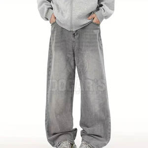 กางเกงยีนส์ทรงหลวมผู้ชายทรงหลวมสไตล์สตรีทแฟชั่นลำลองสบาย ๆ ทันสมัยทุกวัน - Product Image 5