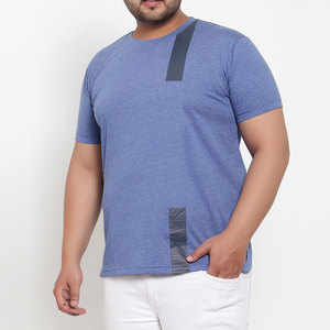 T-shirt décontracté uni de grande taille fabriqué par un fabricant professionnel, de haute qualité, col rond, respirant, pour hommes - Product Image 2