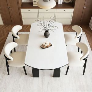 French-style Medieval Wooden Vintage Retractable Slate Dining <b>Table</b> <b>Chairs</b> Home Use <b>Foldable</b> <b>Table</b> Dual-purpose square Options - Product Image 4