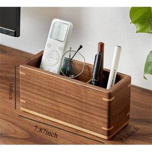 Wooden <b>Desk</b> Pen Holder with <b>Rustic</b> Charm Stylish Wooden Stationery Organizer for Office Durable Wooden Pen Holder for Daily Use - Product Image 1