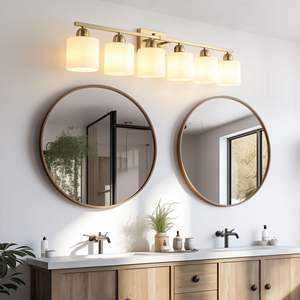 6-<b>Light</b> Modern Gold Bathroom Vanity <b>Light</b> 38\" Brushed Gold <b>Sconces</b> Wall Lighting for Bedroom Living Vanity Lighting Bathroom - Product Image 1