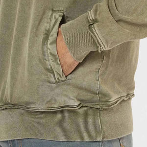 Sudaderas con Capucha para Hombre, Diseño Personalizado, Mezcla de Algodón, Alta Calidad, Lavado Ácido, Colores Sólidos, Tallas Grandes, Disponibles en Stock - Product Image 5