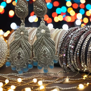 ต่างหูห้อยไข่มุกอินเดียออกแบบได้เองสำหรับเด็กผู้หญิงชุดชุบทองทองเหลืองสำหรับใส่ไปงานปาร์ตี้ - Product Image 1