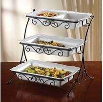 Expositor comercial, expositor para panadería, plataforma dorada para servir, expositor para decoración de banquetes - Product Image 2