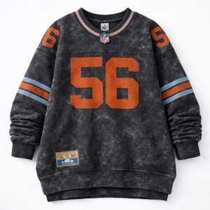 Sweat-shirt de football américain surdimensionné personnalisé OEM |   450 GSM Coupe Boxy |   Fabricant de vêtements de sport vintage et streetwear - Product Image 3