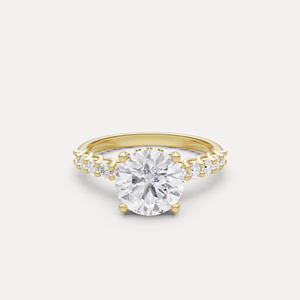 Bague halo dissimulée en diamant de laboratoire 18 carats de haute qualité pour mariage, fiançailles, cadeau de mariée, bijoux disponibles au meilleur prix du marché - Product Image 1