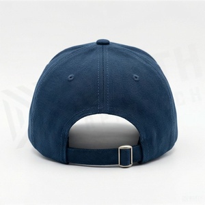Unisex <b>Navy</b> Blue 6-Panel <b>Baseball</b> <b>Cap</b> Solid Color Twill Fabric Fitted Casual Hat for Adults Four Seasons Wear - Product Image 2
