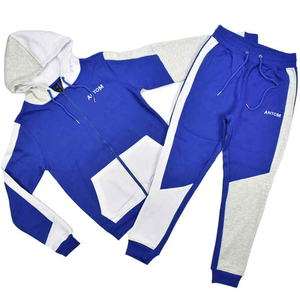 Stylish <b>Men</b> Hooded Solid Tracksuit Set For Gym Running Workout Regular Fit Activewear Comfortable Wear - Product Image 1