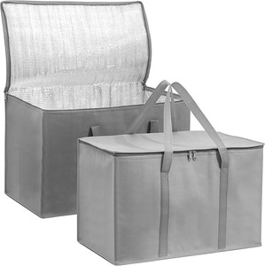 Bolsas de Compras Reutilizables Aisladas, Bolsa de Reparto y Catering para Alimentos Calientes y Fríos, Bolsa Térmica Plegable para Doordash - Product Image 2