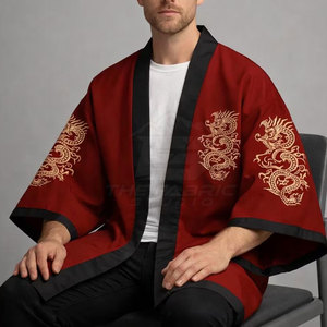 Veste Kimono Japonaise Décontractée pour Homme, Hiver, Durable, avec Coutures Renforcées, en Coton Doux, Respirante et Écologique - Product Image 6