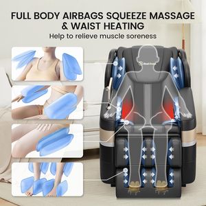 Fauteuil de massage zéro gravité avec cabine intégrale et capot de sommeil, fauteuils inclinables de massage Shiatsu avec chaleur et scanner corporel - Product Image 3