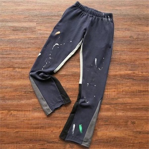 Custom Logo Heavy Weight Fleece <b>Joggers</b> Sweatpants 100% Cotton French Terry Baggy <b>Stacked</b> Flare Sweat Pants Men - Product Image 3