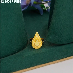 Anillo de Dedo de Moda Chapado en Oro para Mujer, Elegante Anillo de Dedo en Forma de Lágrima, Acabado de Alta Calidad, Anillos Ajustables para Mujer - Product Image 6