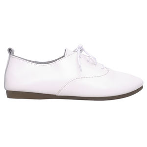 Chaussures plates Oxford en cuir d'agneau durable Ann'S, blanches, confortables, élégantes, à lacets, soutien de la voûte plantaire, doublure rembourrée du talon, semelle intermédiaire en peau de porc - Product Image 4