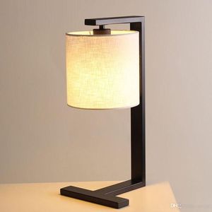 Modern Metal Table <b>Lamp</b> OffWhite Linen Shade B22/E27 LED <b>Warm</b> White Light Eye-Caring Bedroom Living Room Decorative Lighting - Product Image 2