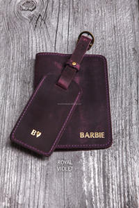 Cartera de pasaporte personalizada para hombre, Funda de cuero genuino y conjunto de etiquetas de equipaje, de tipo billetera de cuero genuino para hombre, de la marca de la moda - Product Image 3