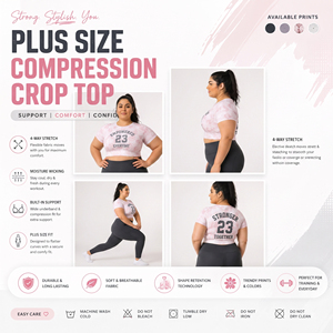Haut court à manches courtes pour femmes grandes tailles, T-shirt court imprimé tie-dye pour femmes, Vêtements de sport pour femmes, Débardeur court à col rond - Product Image 4