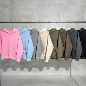 เสื้อฮู้ดดี้ดีไซน์ใหม่สไตล์วินเทจทรงโอเวอร์ไซส์ ปักลายได้ พิมพ์ลายได้  แบบเรียบ  ขายส่ง คุณภาพสูงสุด เสื้อฮู้ดดี้ผู้ชาย - Product Image 2