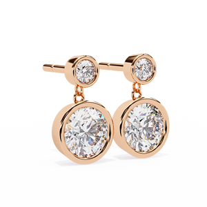Aries Jewel Unique IGI 1Ct each Round Lab Grown Diamond 14K Gold IGI Certified <b>Earring</b> <b>Tops</b> for Gift Party & Anniversary - Product Image 2