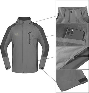 <b>Men</b>’s Elite Two-Tone Performance <b>Shell</b> – Windproof Training <b>Jacket</b> with Ergonomic Paneled Design Softshell <b>Jacket</b> - Product Image 5
