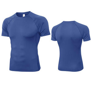 Camisetas Deportivas Personalizadas para Hombre, Camisetas Ajustadas de Secado Rápido, Transpirables, de Poliéster y Elastano, de Manga Corta, Camisetas de Compresión Lisas - Product Image 1