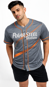 Maillot de baseball respirant grande taille pour un style de vie athlétique, à manches courtes et entièrement sublimé, idéal pour le sport et les loisirs - Product Image 2