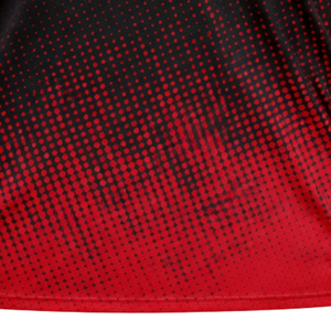 Maillot de softball personnalisé noir et rouge dégradé avec nom d'équipe et numéro 00, design col en V - Product Image 3