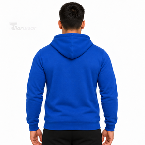 High Quality 400gsm Fleece Zip up <b>Hoodie</b> for <b>Men</b> Custom Color Printed Cotton <b>Plain</b> Logo Wholesale for Winter - Product Image 4