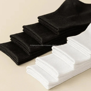 Unisex Custom <b>Dress</b> <b>Socks</b> Solid Color Breathable Cotton Blend - Product Image 3