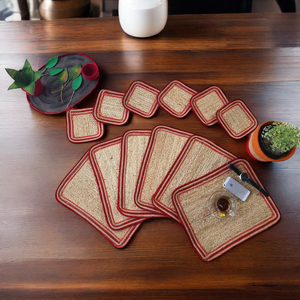 Juego de 6 Manteles Individuales de Yute Reutilizables de la Mejor Calidad, Biodegradables, Lavables y Ecológicos para Restaurante y Hogar - Product Image 4