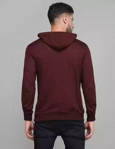 Último diseño 2025 Sudadera con capucha unisex con cremallera Logotipo personalizado Algodón Grueso Liso Fleece Oversize Draw Cord Tallas grandes Sudadera con capucha para hombre - Product Image 4