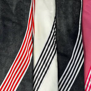 Pantalones Anchos de Felpa de Algodón para Hombre, Estilo Moderno, Lavado Ácido, Cintura Media, Estilo Curvo con Rayas, Tejido de Punto, Secado Rápido, Diseño Personalizado OEM - Product Image 5