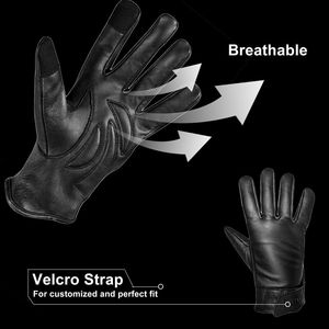 Gants de moto classiques de luxe en cuir respirant pour moto, motocross et course, compatibles écran tactile - Product Image 2