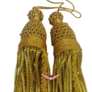 พู่ห้อยปักลายคุณภาพสูง ทนทาน สีทองและสีเงิน สำหรับตกแต่งชุดพิธีกรรมทางศาสนา  แบบเมทัลลิก - Product Image 2