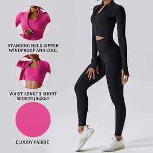 Ropa Deportiva para Mujer, Talla XL, Conjunto de Gimnasio y Fitness, Traje de Yoga de Talla Grande con Logotipo en la Cintura - Product Image 3