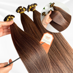 Extensions de Cheveux Humains Bruts Vietnamiens Cheveux Liés à la Main Trame Russe Remy Style Droit - Product Image 3