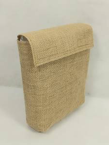 Bolsa de Yute Natural Ecológica y Portátil con Cierre de Solapa Plegable para Empaque de Regalos, Almacenamiento de Joyería y Empaque Promocional - Product Image 2