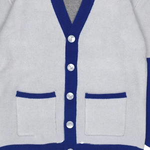 Pull-over en tricot acrylique uni pour homme et femme, col en V, manches longues, idéal pour l'automne - Product Image 5