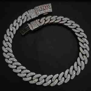 Customized Cuban Chain Hip Hop Jewelry For Men's in 925 Sterling Silver Lab grown Diamond 22MM Cuban Chain - Product Image 2