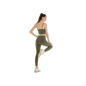 Ensembles de yoga pour femmes grandes tailles, vente en gros OEM, couleurs personnalisées, logo sur mesure, légers, respirants, écologiques, séchage rapide, 2 pièces - Product Image 2