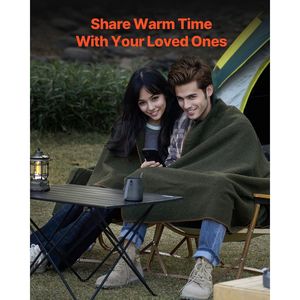 Grande couverture de camping en laine, imperméable, coupe-vent, ignifuge, idéale pour les pique-niques en plein air et la randonnée, équipement de sécurité et de survie - Product Image 5