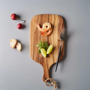 Planche à découper en bois d'acacia premium, épaisse, durable, compatible avec les couteaux, finition lisse, avec poignée, pour couper, servir, utilisation en cuisine - Product Image 1