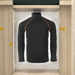 Maillot de hockey sur glace à compression, résistant aux coupures, respirant, unisexe adulte, été, manches longues, protection du cou, coutures plates, cordon de serrage - Product Image 4