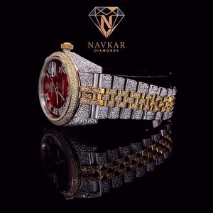 Reloj de Pulsera de Diamantes Moissanite VVS de Alta Calidad, Correa de Acero Inoxidable, Cuarzo, Estilo Hip Hop, Edición Limitada de Lujo - Product Image 3